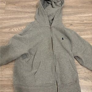 Polo by Ralph Lauren Gray Sweatshirt with Hood and Zipper